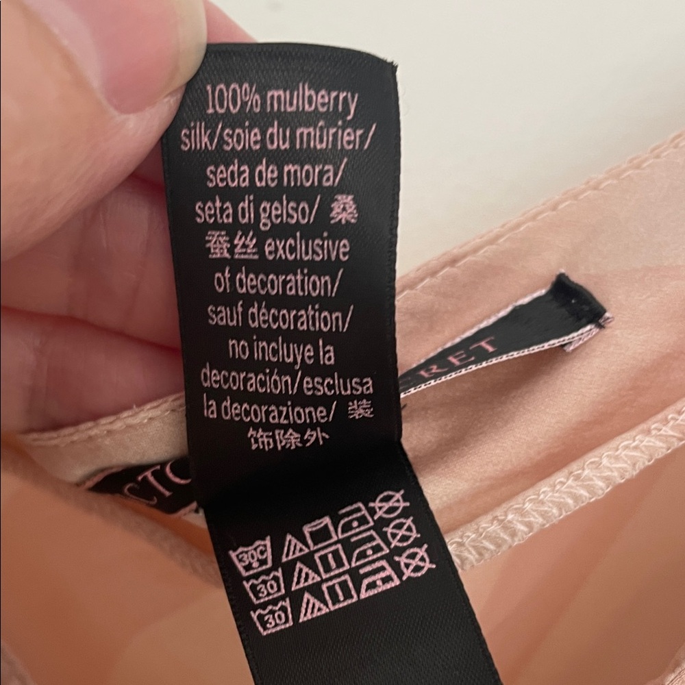 Victoria's Secret Silk Pink Striped Camisole size Large - Picture 3 of 5